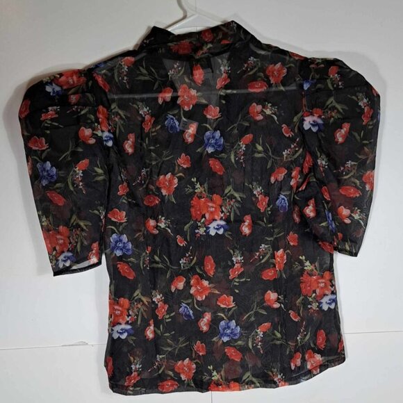 Blouse Women's Floral Multi-Color M2 By Mocha Apparel Size‎ Large - Picture 2 of 13
